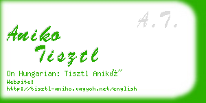 aniko tisztl business card